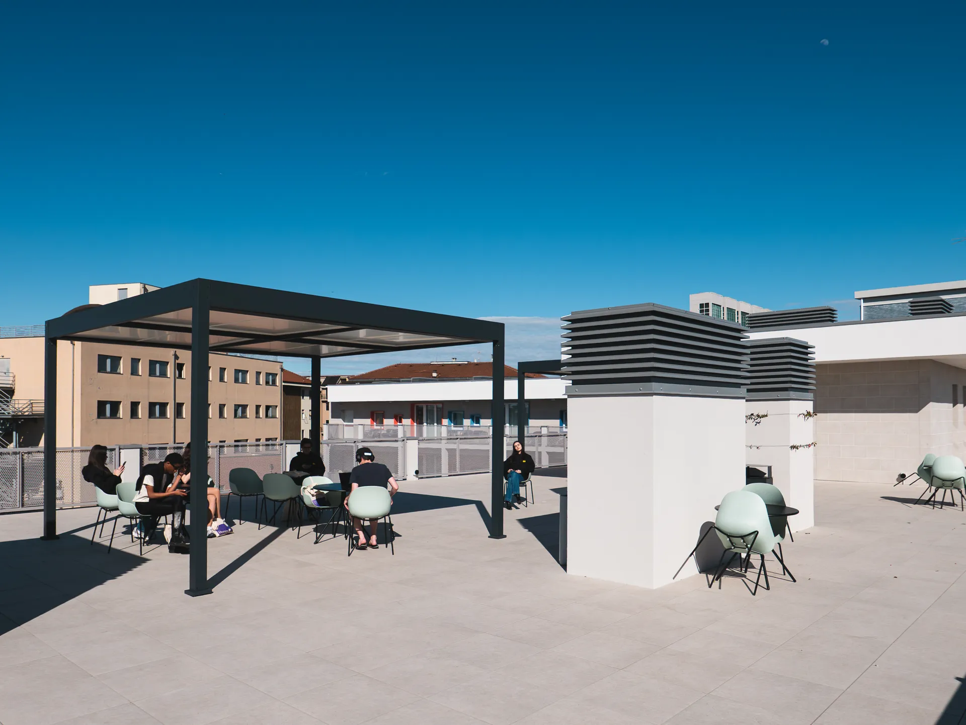 The terrace